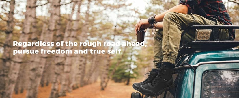 Coostar Tactical Boots for Men Lightweight Military Combat Boot Side Zipper Motorcycle Hiking Work Boots Waterproof 8 Inches