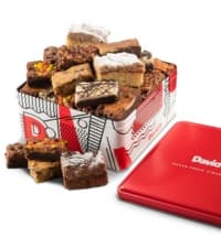 David’s Cookies Holiday Cookies and Brownies Gift Basket Crate - Deliciously Flavored Assorted Cookies and Brownies in a Christmas Snack Box Gift Crate - Gourmet Holiday Food Gift Basket for Sharing