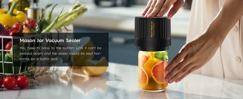 Electric Mason Jar Vacuum Sealer Kit for Wide Mouth and Regular Mouth Mason Jars