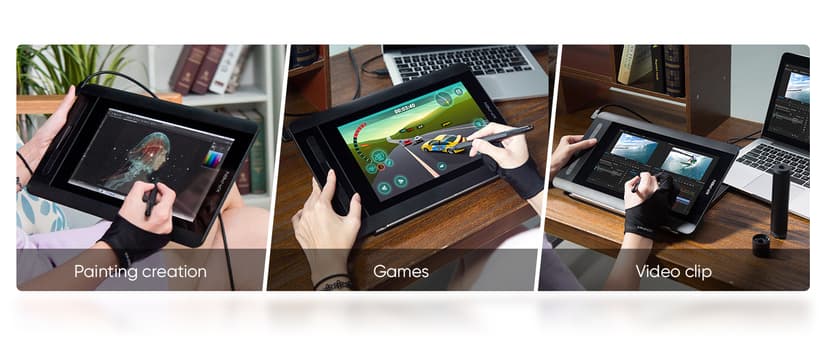 XP-PEN Artist12 11.6 Inch FHD Drawing Monitor Pen Display Graphic Monitor with PN06 Battery-Free Multi-Function Pen Holder and Glove 8192 Pressure Sensitivity