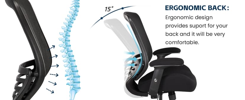 BOLISS 400lbs Mid Back Mesh Ergonomic Drafting Chair for Standing Desk Office Wide Chair Built-in Lumbar Support Big Adjustable Foot Ring Height Adjustable Armrest (Black)