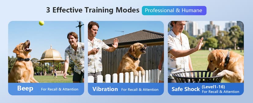 PATPET Shock Collar for Dogs - 4000FT Dog Training Collar with Remote, IPX7 Waterproof 4 Modes(Beep/Vibration/Shock/Safe) Dog Shock Collar, Rechargeable E-Collar for Small Medium Large Dogs(Dark Grey)