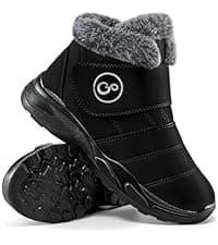Aomigoct Women Winter Snow Boots: Fur Lined Warm Slip On Boots for Women Waterproof Booties Comfortable Outdoor