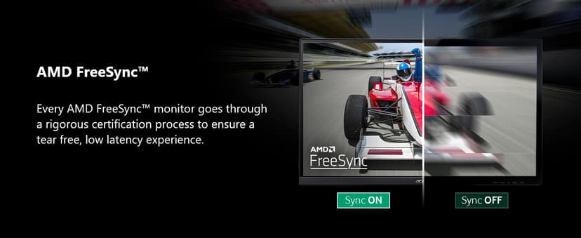 Acer Nitro 23.8” Gaming Monitor | Full HD 1920 x 1080 | IPS | ZeroFrame | AMD FreeSync | 144Hz Refresh Rate | 1ms (VRB) | sRGB 99% | 1 x Display Port 1.2 and 1 x HDMI 1.4 | KG241Y P6bip