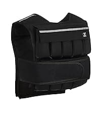 ZELUS Weighted Vest, 6lb/8lb/12lb/16lb/20lb/25lb/30lb Weight Vest with Reflective Stripe for Workout, Strength Training, Running, Fitness, Muscle Building, Weight Loss, Weightlifting