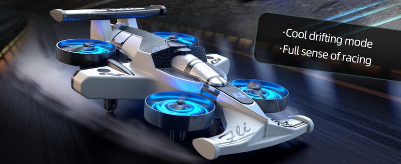 Remote Control Airplane Car Toys for Kids Ages 4-6-8-10-12, 2-in-1 Foam RC Plane Car Jet Mini Drone, Racing Car Stunt Plane Toys for Kids Boys Beginners 4 5 6 7 8 9 Year Indoor Outdoor Play