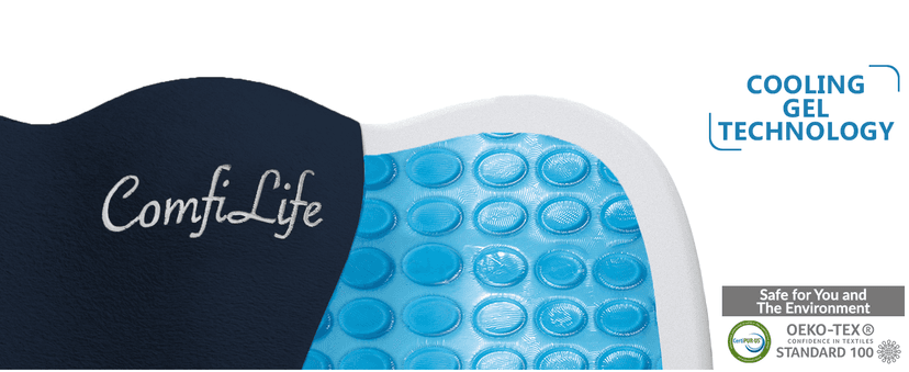 ComfiLife Premium Gel & Memory Foam Seat Cushion – Doctor Recommended Office Chair Cushion, Car Seat Cushion – Chair Cushions for Back & Sciatica Pain Relief – Seat Cushions for Office & Desk (Black)