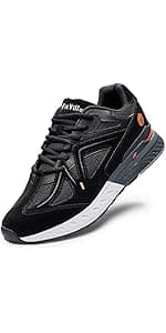 FitVille Extra Wide Walking Shoes for Men Wide Width Sneakers for Flat Feet Heel Pain Relief - Rebound Core