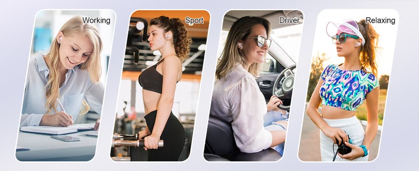 Wireless Earbuds, Bluetooth 5.4 Headphones HiFi Stereo, Bluetooth Earbuds with ENC Noise Cancelling Mic, IP7 Waterproof in Ear Earphones, 48H, LED Display Ear buds for Pad Phones Workout Sports, Black