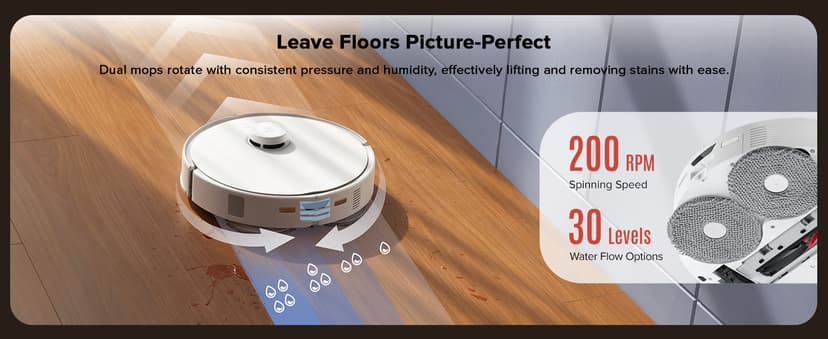 roborock Qrevo Curv Robot Vacuum and Mop, Zero-Tangling, AdaptiLift Chassis, FlexiArm Technology, Al Obstacle Recognition, 17mm Mop Lift, 18,500Pa Suction, Hot Water Mop Washing & Dock Self Cleaning