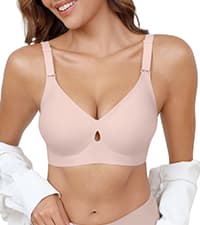 Wireless Seamless Jelly Bra for Women with Support - No Underwire Full Coverage Push Up Bras for Women