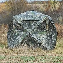 Ameristep Brickhouse Hunting Blind | 3-Person Ground Blind in Mossy Oak Break-Up Country, One Size