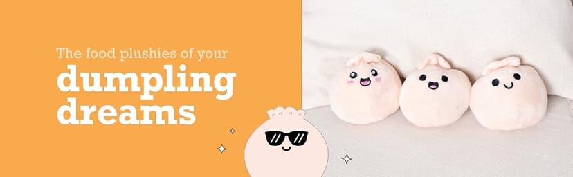 Squishy Toys and Plushies, Gift Ideas for Loved Ones of All Ages, Includes 5 Plushies with Carrying Basket Emotional Support Dumplings, Cuddly Stuffed Animals by Relatable B0CFBCJL3K