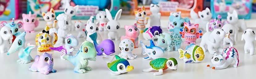 Crayola Scribble Scrubbies Glam Pack (4 Pets), Holiday for Kids, Washable Pet Care Toy, Coloring Animal Craft, Stocking Stuffer Toys for Girls & Boys, 3+