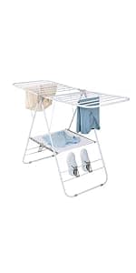 Honey-Can-Do Collapsible Clothes Drying Rack – Durable, Space-Saving Laundry & Towel Rack, Sturdy Clothing Rack for Hanging Clothes Indoors & Outdoors, Steel