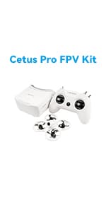 BETAFPV Cetus Pro FPV Kit with 3 Flight Modes Altitude Hold Emergency Landing Self Protection Turtle Mode, with LiteRadio 2 SE Transmitter VR02 Goggles Ready to Flight Easy for FPV Beginners