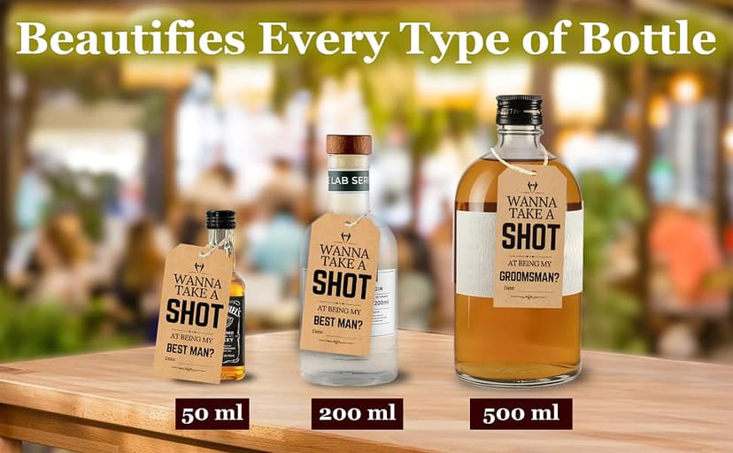 wedding groomsmen gifts, take shot tags Groomsmen Proposal Gift, 8 Will You Be My Groomsman Cards, 2 Best Man Card B0D6GL9WCH