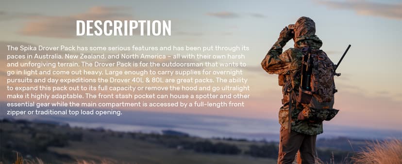 SPIKA Hunting Backpacks for Men, Meat Hauler Frame Pack with Rifle Holder, 40L/80L Extendable + Capacity for Bow Rifle Gun