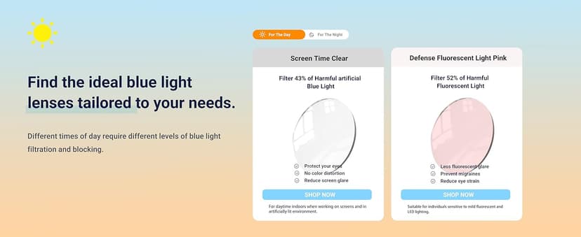 Bloomoak-99% Blue Light Blocking Glasses - Gaming Glasses - Anti Glare - Anti Fatigue -Suitable for Screens, Games, TVs