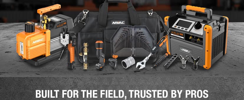 NAVAC Dual-Stage HVAC Vacuum Pump – AC Motor with Forced Oil Circulation, Oil-Mist Filter, 15 Micron Ultimate Vacuum, Pro Series