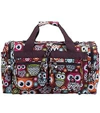 Rockland Fashion Softside Upright Luggage Set, Expandable,Lightweight,Telescopic Handle,Wheel, Pink Leopard, 2-Piece (14/19)