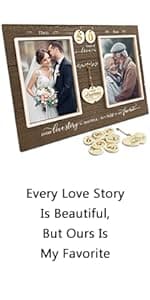 Anniversary Wedding Gifts for Couple Parents Wife Husband, Then & Now Anniversary Picture Frames(3 Options)