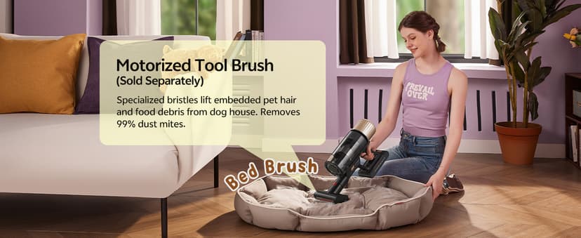 Ultenic Cordless Vacuum Cleaner, 550W 50KPA 65min Runtime, Stick Vacuum with Green Light, Self-Standing & 180° Lay-Flat, Anti-Tangled Brush, Vacuum Cleaners for Home/Hard Floor/Carpet/Pet Hair, U15