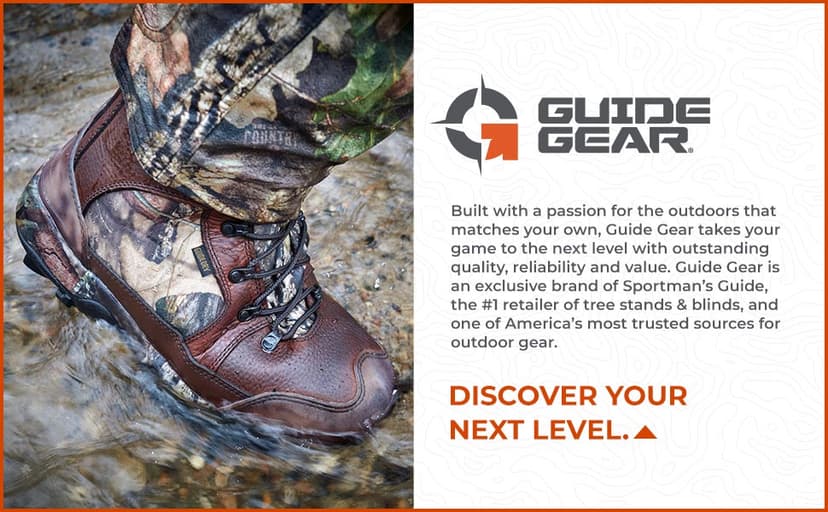 Guide Gear Leather Hunting Boots for Men Monolithic Extreme Waterproof Insulated, 2,400-gram Thinsulate Ultra