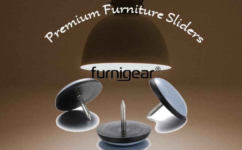 1" Nail on Furniture Sliders (24 Pack) - Furnigear Heavy Duty PTFE (Teflon) Chair Sliders Glides Wooden Furniture Movers Move Your Furniture Easily & Safety - Best Chair Leg Floor Protectors