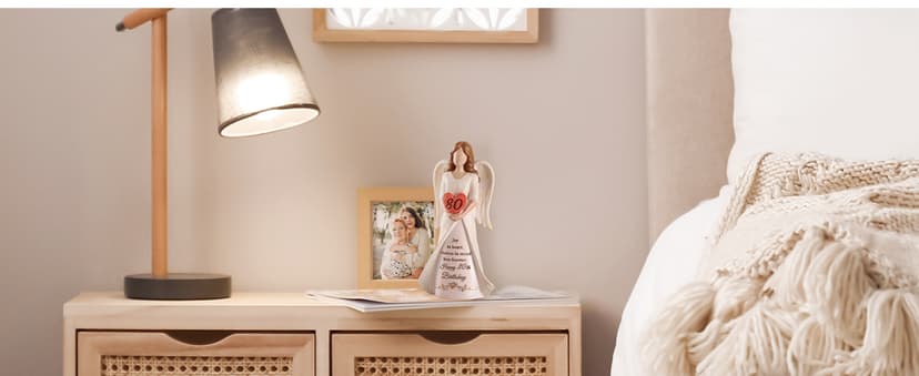 80th Birthday Gifts for Women: Best Happy Birthday Gift for 80 Year Old Woman Moms Grandmothers Friends Unique Birthday Angel Figurine Decorations