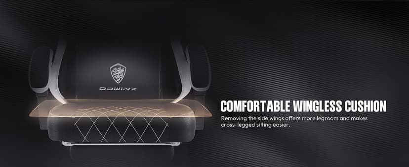 Dowinx Fabric Gaming Chair, Ergonomic Computer Chair with Footrest and Pocket Spring Cushion, Height Adjustable Video Gamer Chair with Lumbar Support for Adults, Black