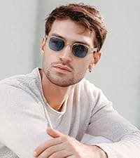 ZENOTTIC Polarized Sunglasses for Men Lightweight TR90 Frame UV400 Protection Square Sun Glasses