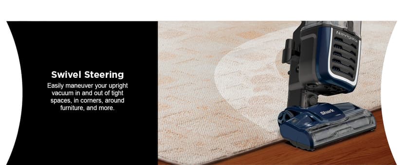 Shark NV151 Navigator Swivel Pro Complete Upright Vacuum with HEPA Filtration, Swivel Steering, Pet Power Brush, Crevice Tool & Upholstery Tool, for Pet Hair & Multi-Surface Cleaning, Navy