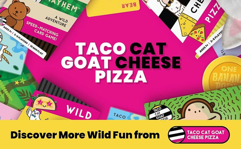 Taco Cat Goat Cheese Pizza Wildly Entertaining Card Game for Family and Group Game Night | Easy to Learn and Play with 10-15 Minute Rounds | Fun for Kids, Teens, Adults, and Families | 2-8 Players