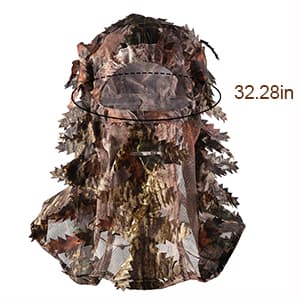 EAmber Ghillie Camouflage Leafy Hat 3D Full Face Mask Headwear Turkey Camo Hunter Hunting Accessories