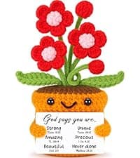 Get Well Gifts for Women After Surgery Recovery Cancer Care Feel Better Thinking of You Gift for Women Men Crochet Flowers Get Well Soon Hospital Bag Essentials Patients Comfort Cheer Up Encouragement