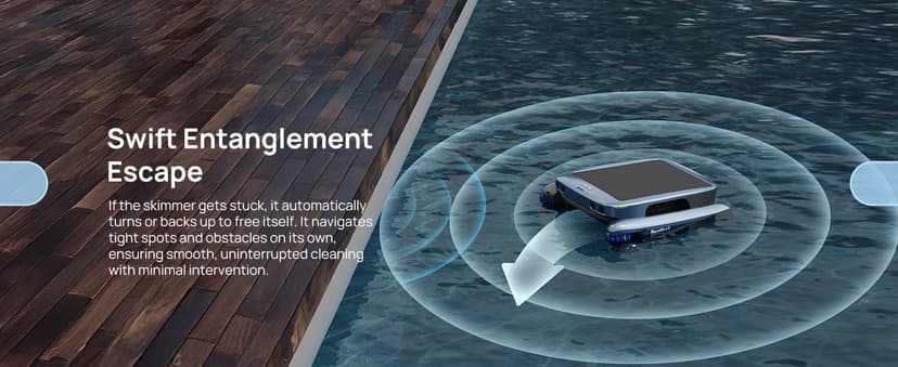 (2025 Upgrade) Beatbot iSkim Ultra 24/7 Cleaning Solar Powered Pool Skimmer with Water Clarification System & APP Control, Voice Broadcast, Dual Charging Options, Edge & Corner Cleaning, Blue