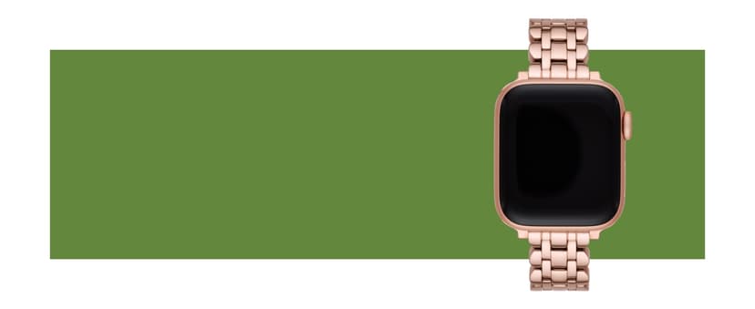 Kate Spade New York Designer Interchangeable Stainless Steel Band Compatible with Your 38/40/41mm Apple Watch Series 9/8/7/6/5/4/3/2/1/SE