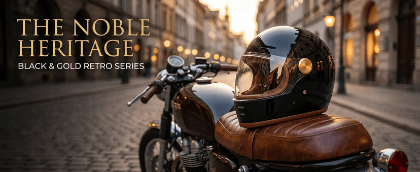 Retro Motorcycle Helmet for Adults?Vintage Full Face Helmet with Ventilation System, Waterproof Design for Motorcycle Riding