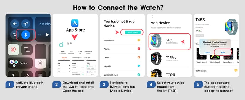 Smart Watch (Answer/Make Call): 1.85" Waterproof Fitness Trackers with 24-Hours Blood Pressure Heart Rate SpO2 Sleep Monitor Watches for Men Women, iPhone Android Compatible (Stone Black)