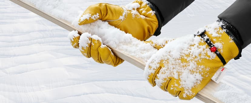 DULFINE Winter Leather Work Gloves for Men and Women,3M Thinsulate Lining for Cold Weather Work, Thermal Insulated Gloves