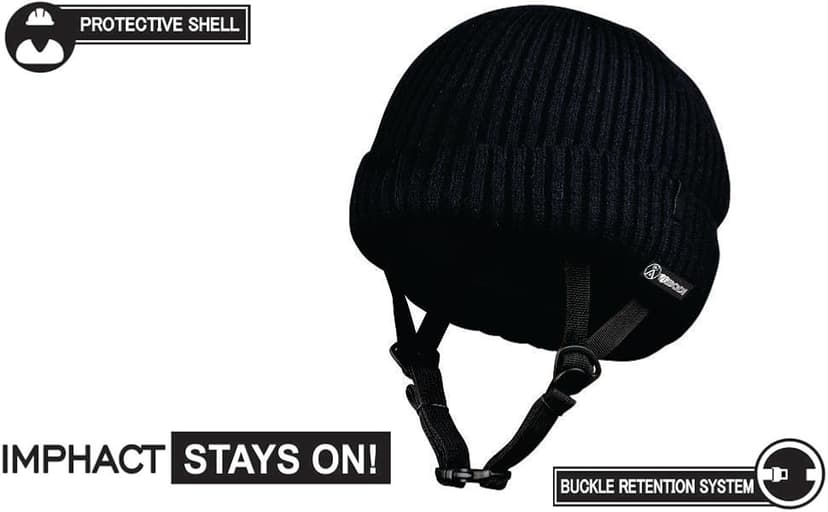 Helmet Beanie. Multi-Sport Low Profile Helmet Hat for Snowboarding, Skiing & More. Waterproof Impact Liner. Adjustable Strap. Unisex. One Size Fits All