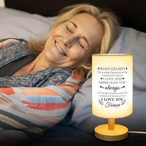 Birthday Retirement Gifta for Granny from Granddaughter, Granny Gifts for Birthday Desk Lamp with Wooden Stand Gifts for Granny from Grandkids, Granny Birthday Gifts Table Lamp B0CZ3FPV4P