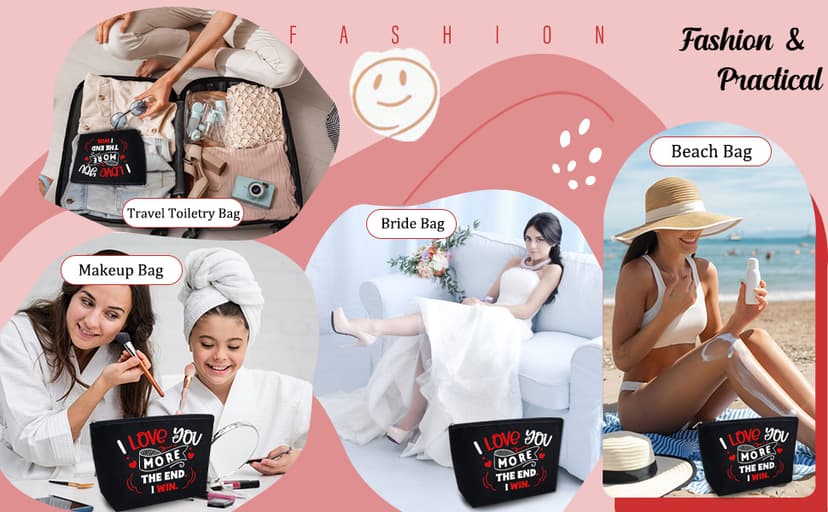 I Love You Gifts for GF Valentines Gift Bags Valentines Day Gift I Love You Cosmetic Bag for Her Anniversary Bag for Girlfriend Wife Women