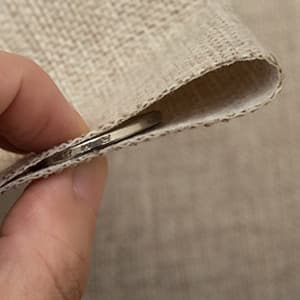 TinaKim Thick Chair Upholstery Fabric, Faux Linen Type Cloth Material, for Sofa Couch DIY (flaxen 14, 2 Yard (57x 72 inch))