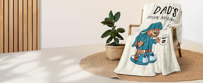 SteadStyle Dad Gifts from Daughter or Son, Dad Birthday Gifts Blanket, Father Gift for Father's Day, Christmas, Thanksgiving, Fluffy Blanket for Daddy, 60'' x 50'' (Beige)