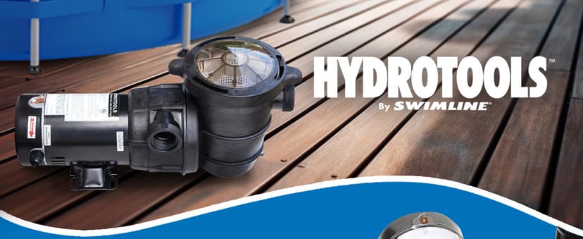 SWIMLINE HYDROTOOLS Above-Ground Pool Motor Pump, 2-Speed, Hydro-Flo 1 HP w/ 5280 GPH, Horizontal