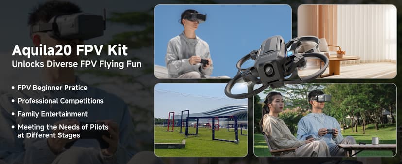BETAFPV Aquila20 FPV Kit with Altitude Hold Stable Hover, LiteRadio 4 SE Radio Transmitter, VR04 FPV Goggles DVR Supported, 3 Modes 2S Propulsion System Drone RTF for FPV Beginner Fly Indoor Outdoor