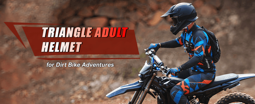 TRIANGLE Adult Dirt Bike Helmet Full Face Motorcycle Helmets with Adjustable Goggles & Gloves - DOT/FMVSS-218 Certified Motocross Helmet for Off-Road ATV BMX UTV