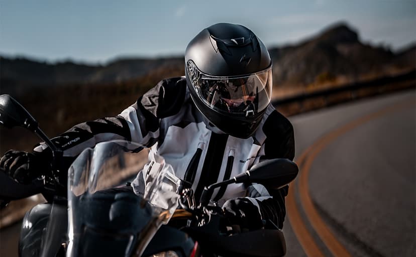 ScorpionEXO T520 Full Face Touring Motorcycle Helmet with Bluetooth Ready Speaker Pockets DOT ECE Approved Solid (Matte Black - X-Large)